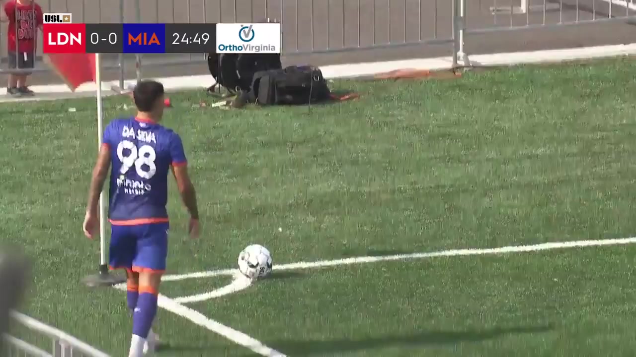 美乙 劳顿联 Vs 迈阿密FC 25分阿金约德进球,比分0:1