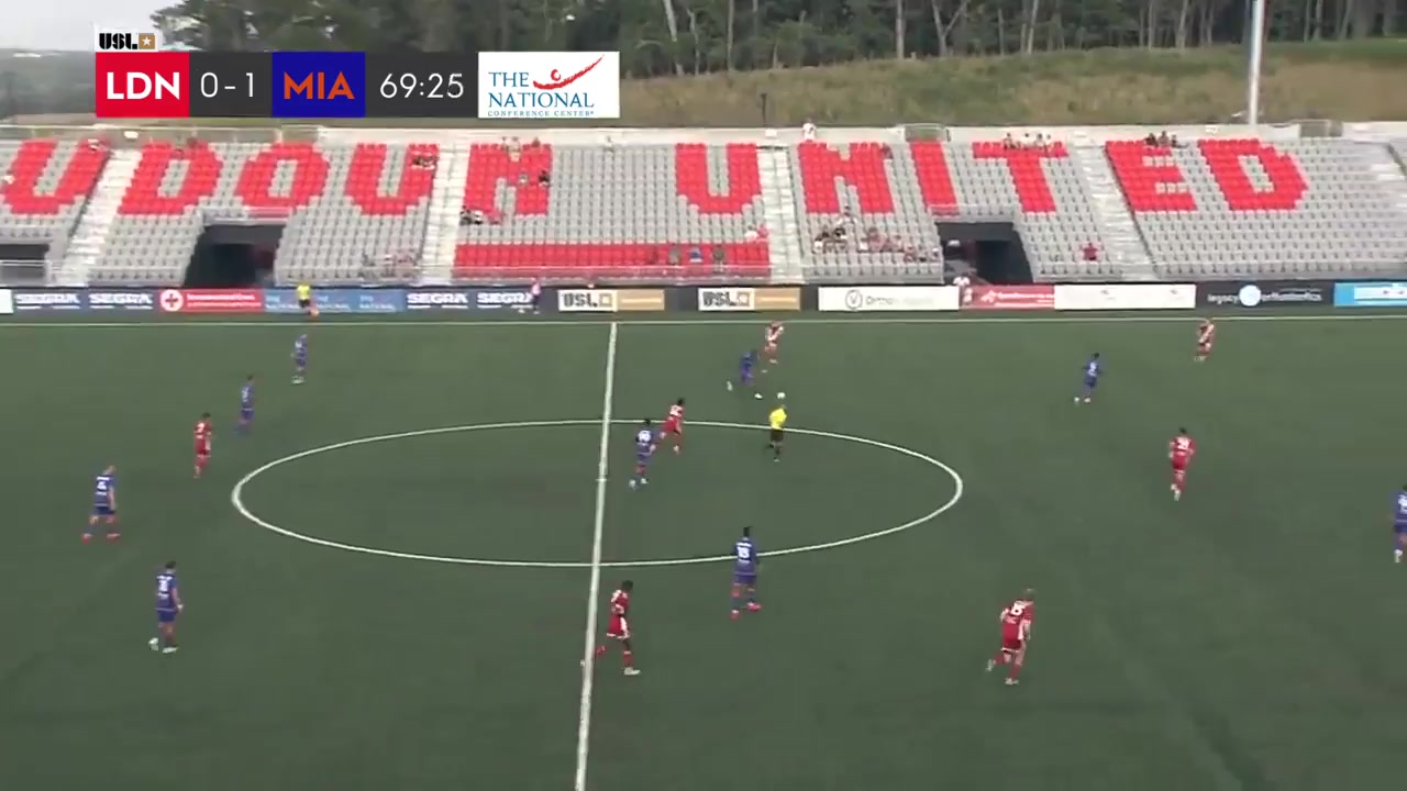 美乙 劳顿联 Vs 迈阿密FC 70分克里斯蒂亚诺·弗朗索瓦进球,比分0:2