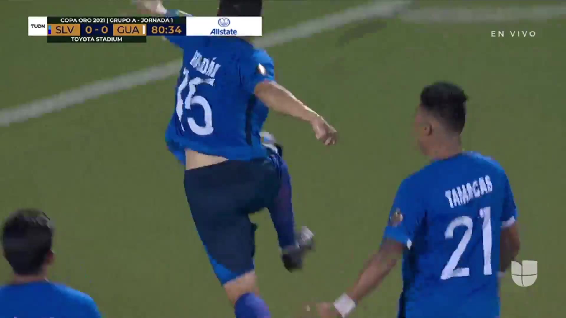 CGC El Salvador Vs Guatemala Alex Roldan Goal in 81 min, Score 1:0