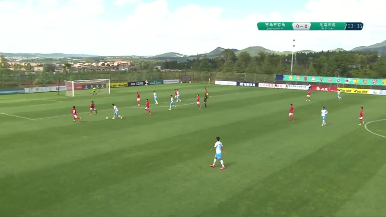 CHA D2 Qingdao Youth Island Vs Hunan Billows Song Bo Goal in 24 min, Score 1:0