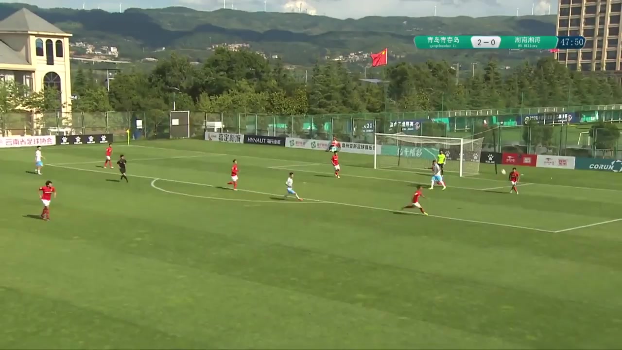 CHA D2 Qingdao Youth Island Vs Hunan Billows Kai Li Goal in 49 min, Score 3:0