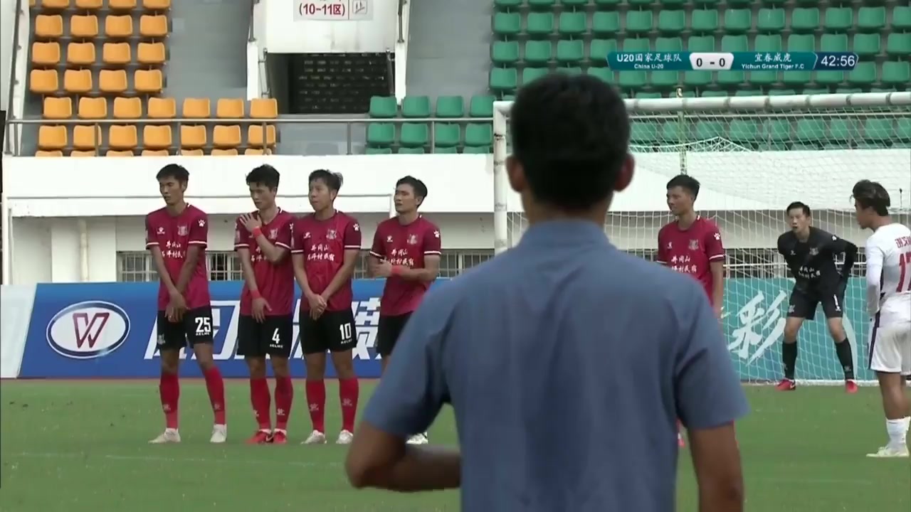 CHA D2 China U20 Vs Jiangxi Dark Horse Liu Junxian Goal in 43 min, Score 1:0