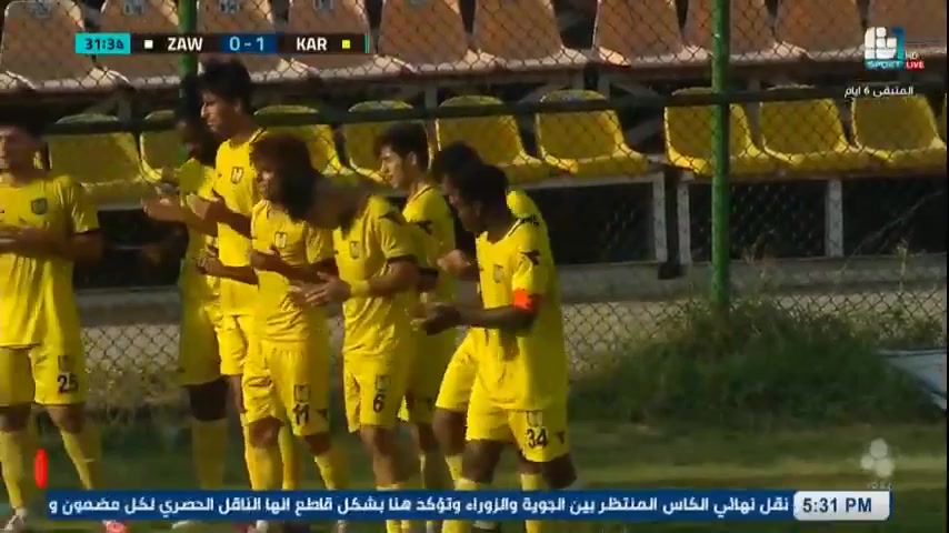 IRQ D1 Al Zawraa Vs Al Karkh Salmon Goal in 32 min, Score 0:1