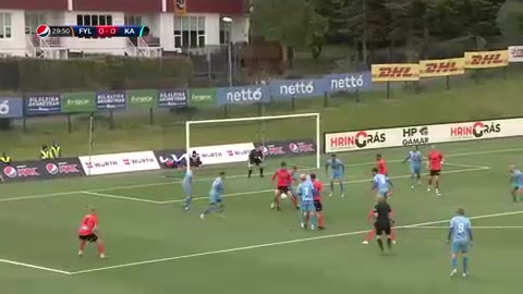 ICE PR Fylkir Vs KA Akureyri Orri Sveinn Stefansson Goal in 30 min, Score 1:0