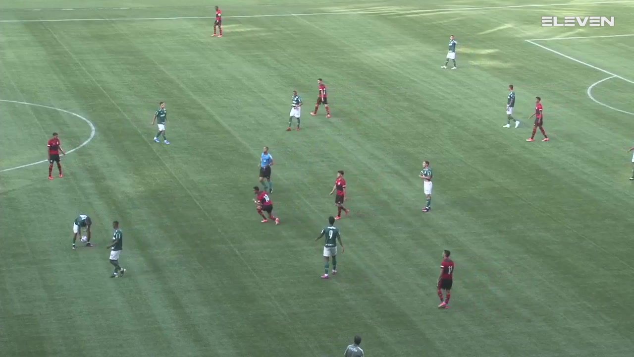 Bra YL Palmeiras (Youth) Vs CR Flamengo (RJ)  (Youth) Lazaro Goal in 54 min, Score 2:1