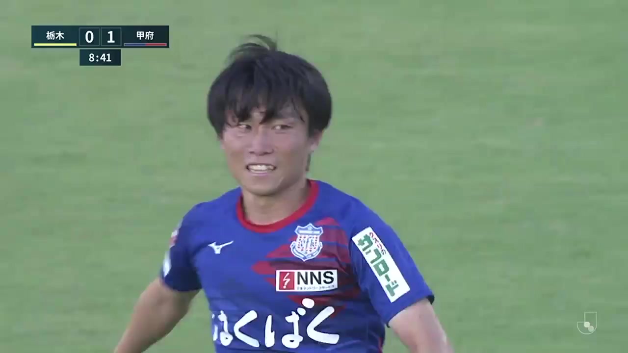 日职乙 枥木SC Vs 甲府风林 8分鸟海 芳树进球,比分0:1