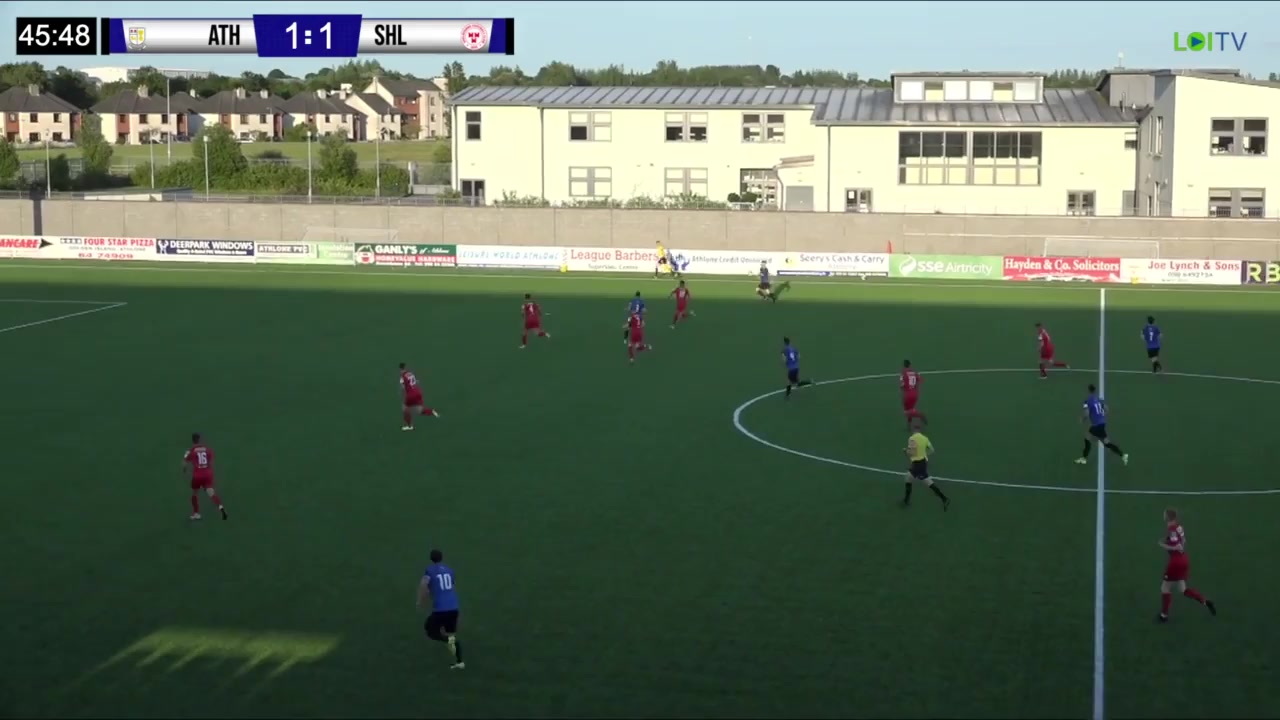 IRE D1 Athlone Town Vs Shelbourne 45+ ทำประตู  ประตู, ทำคะแนน 1:2