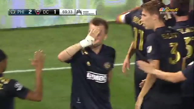 MLS Philadelphia Union Vs DC United 69 ทำประตู  ประตู, ทำคะแนน 2:1