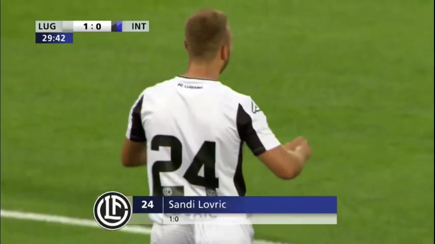 INT CF Lugano Vs Inter Milan 29 ทำประตู Sandi Lovric ประตู, ทำคะแนน 1:0