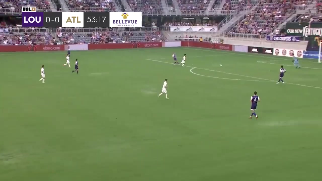 美乙 路易斯维尔FC Vs 亚特兰大联B队 55分进球,比分1:0