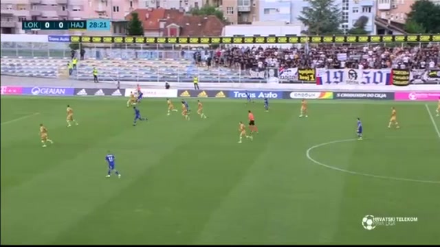 CRO D1 NK Lokomotiva Zagreb Vs Hajduk Split 28 ทำประตู Jan Mlakar ประตู, ทำคะแนน 0:1