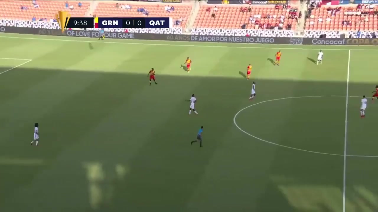 CGC Grenada Vs Qatar  Goal in 10 min, Score 0:1