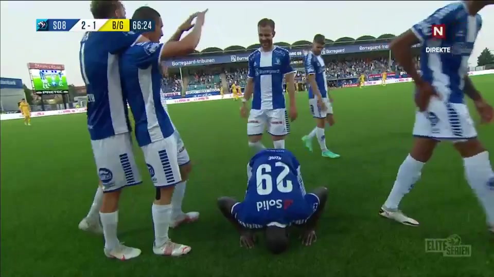 NOR D1 Sarpsborg 08 Vs Bodo Glimt 66 ทำประตู Ibrahima Kone ประตู, ทำคะแนน 2:1