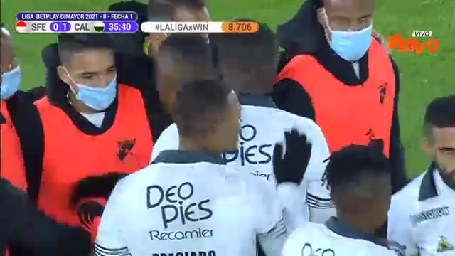 COL D1 Independiente Santa Fe Vs Deportivo Cali 35 phút Jhon VasquezVào, ghi bàn 0:1