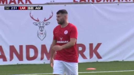 UEFA ECL Larne FC Vs Aarhus AGF David McDaid Goal in 2 min, Score 1:0