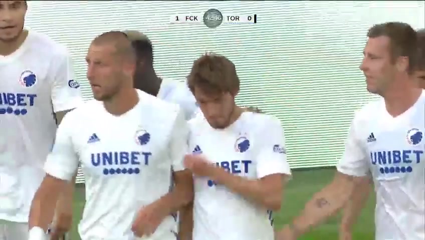 UEFA ECL FC Copenhagen Vs FC Torpedo Zhodino Rasmus Falk Jensen Goal in 42 min, Score 1:0