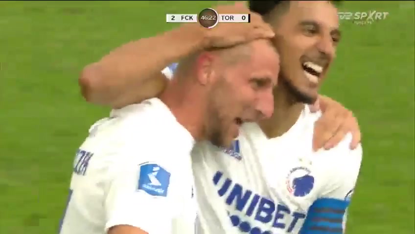 UEFA ECL FC Copenhagen Vs FC Torpedo Zhodino Kamil Wilczek Goal in 47 min, Score 2:0