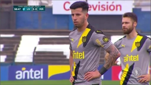 URU D1 Liverpool URU Vs CA Penarol 59 ทำประตู Pablo Daniel Ceppelini Gatto ประตู, ทำคะแนน 3:1