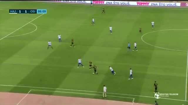 133 Hajduk Split Vs ZNK Osijek 86 skor gol Marin Pilj, skor 1:2