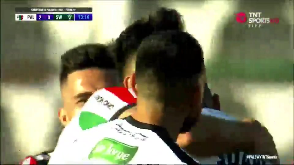 CHI D1 Palestino Vs Santiago Wanderers Luis Antonio Jimenez Goal in 73 min, Score 2:0