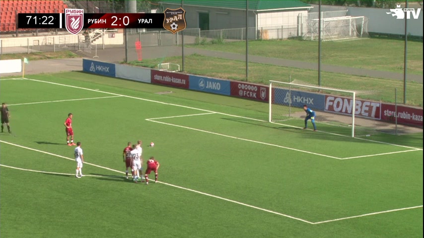 RUS YthC Rubin Kazan (R) Vs FK Ural Youth Ziyaisov Goal in 72 min, Score 3:0