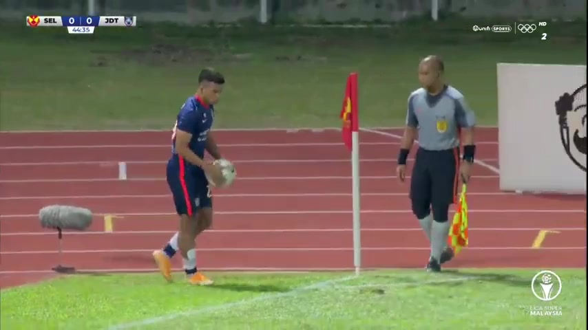 MAS SL Selangor Vs Johor Darul Takzim Bergson Goal in 45 min, Score 0:1