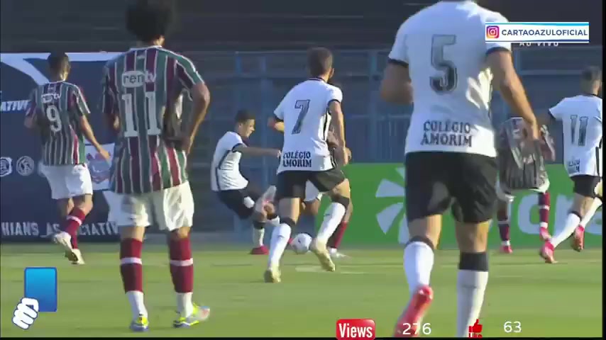 Bra YL Corinthians Paulista (Youth) Vs Fluminense RJ (Youth) 15 ทำประตู  ประตู, ทำคะแนน 1:1