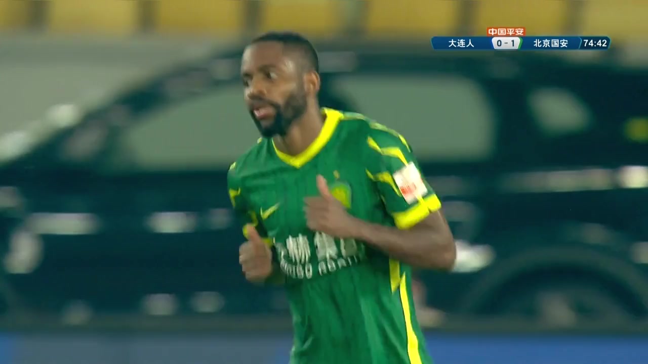 CHA CSL Dalian Pro Vs Beijing Guoan 76 ทำประตู Cedric Bakambu ประตู, ทำคะแนน 0:1