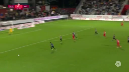 SUI D1 Winterthur Vs FC Wil 1900 Samir Ramizi Goal in 56 min, Score 2:1