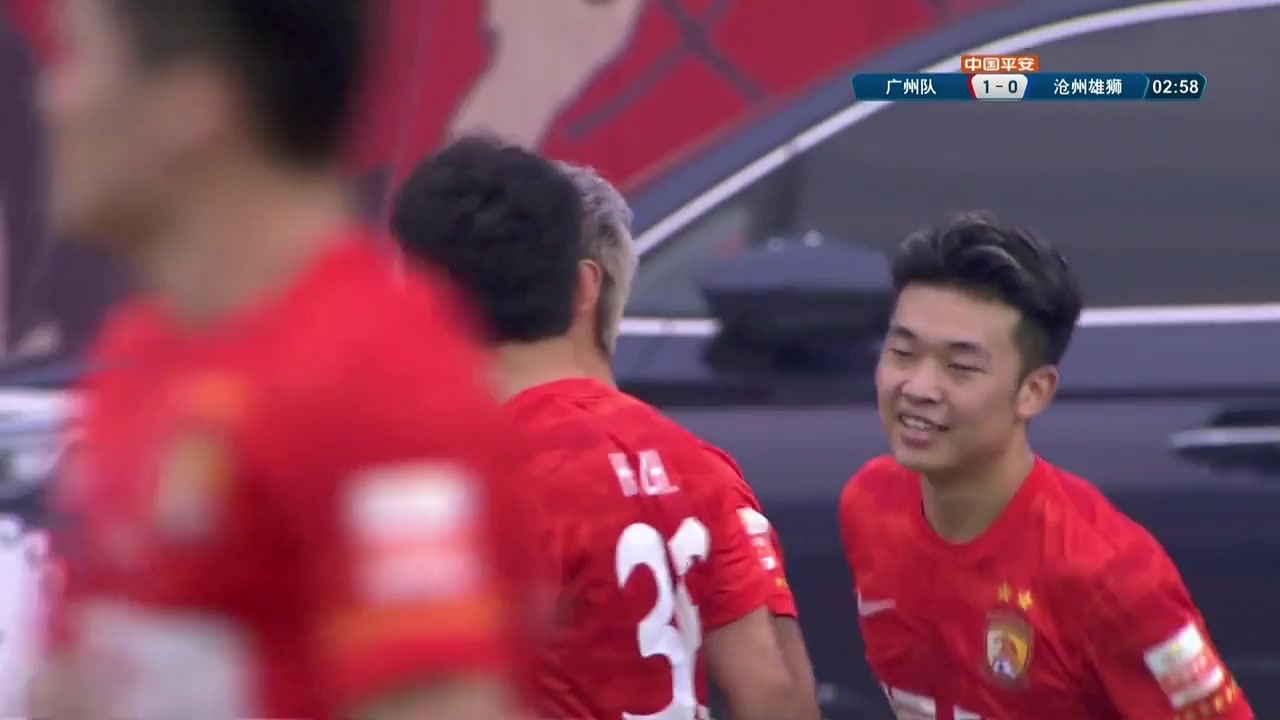 CHA CSL Guangzhou FC Vs Cangzhou Mighty Lions 2 ทำประตู Ricardo Goulart Pereira ประตู, ทำคะแนน 1:0