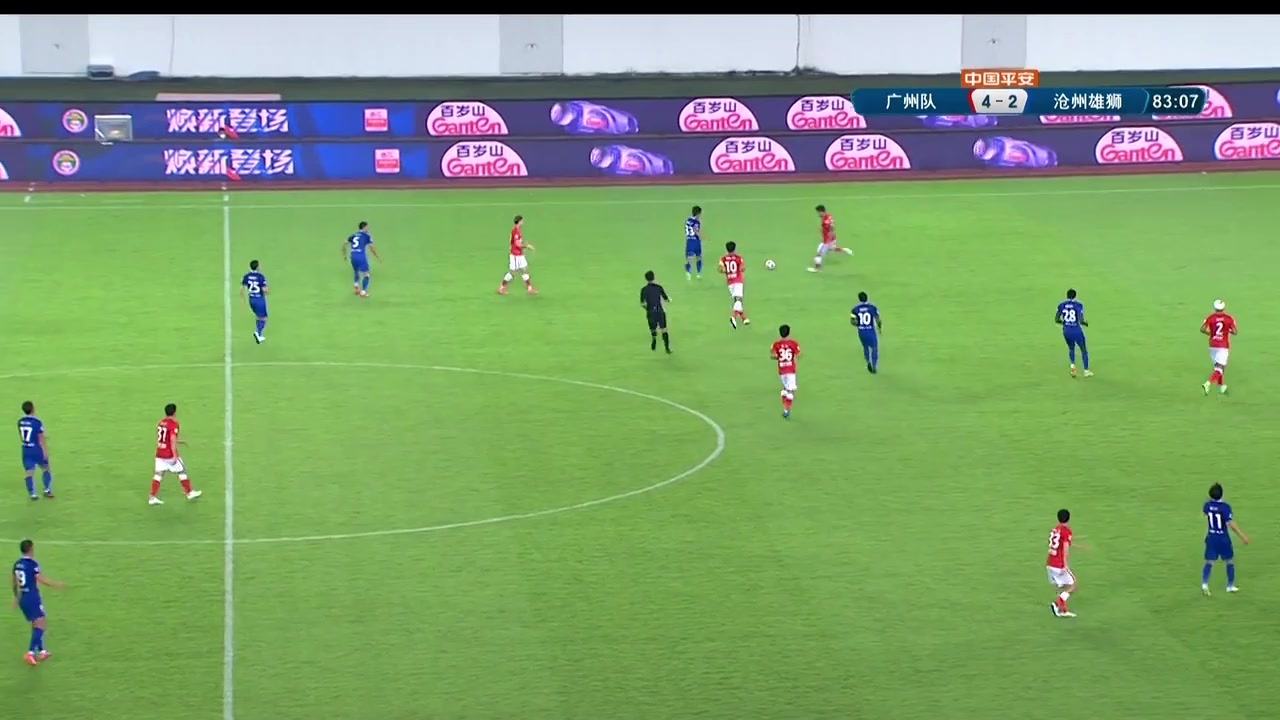 CHA CSL Guangzhou FC Vs Cangzhou Mighty Lions 82 ทำประตู  ประตู, ทำคะแนน 5:2