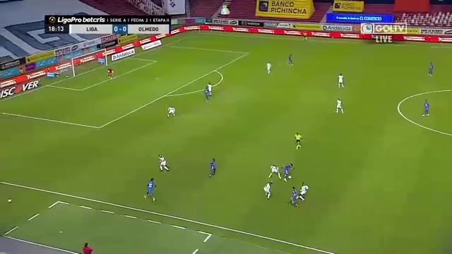 ECU D1 Liga Dep. Universitaria Quito Vs Olmedo Riobamba Luis Amarilla Goal in 19 min, Score 1:0