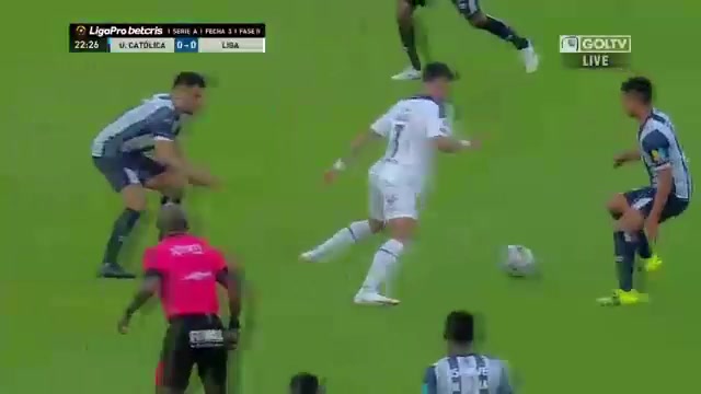 厄瓜甲秋 基多天主大學 Vs 利加大學 22分進球,比分1:0