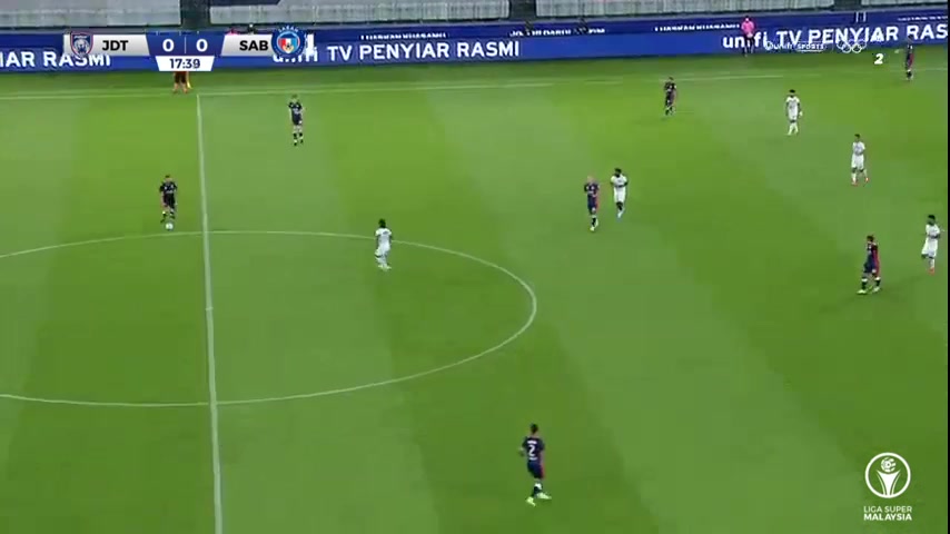 MAS SL Johor Darul Takzim Vs Sabah  Goal in 17 min, Score 1:0