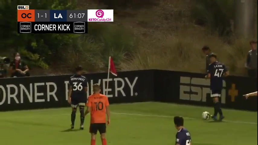 USL CH Orange County Blues FC Vs Los Angeles Galaxy II 63 phút Carlos Miguel Harvey CesnerosVào, ghi bàn 1:2