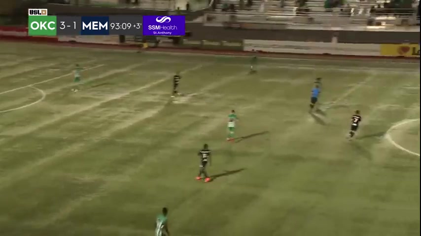 USL CH OKC Energy FC Vs Memphis 901 Tucker Stephenson Goal in 92 min, Score 4:1