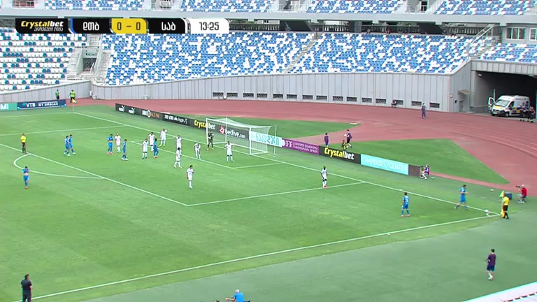 GEO D1 Dinamo Tbilisi Vs FC Saburtalo Tbilisi Mudrac Goal in 14 min, Score 1:0