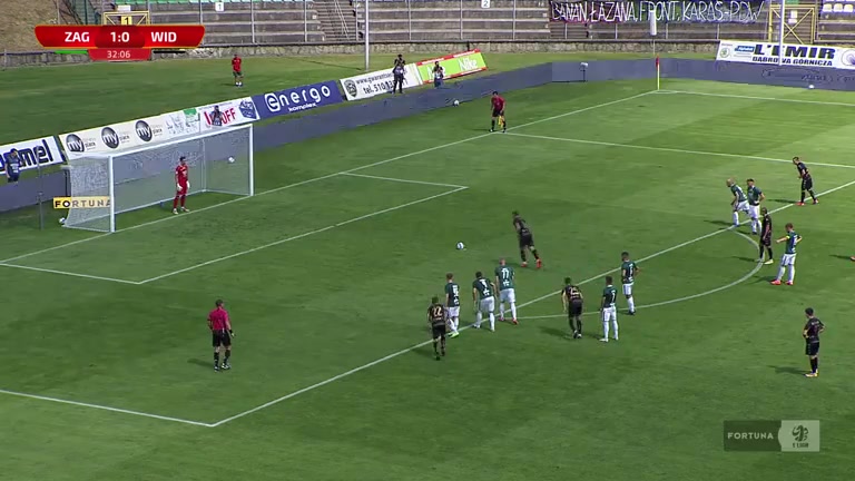 POL D1 Zaglebie Sosnowiec Vs Widzew lodz Tomczyk Goal in 32 min, Score 1:1