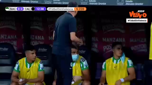 COL D1 Atletico Nacional Medellin Vs Deportivo Cali  Goal in 12 min, Score 1:0