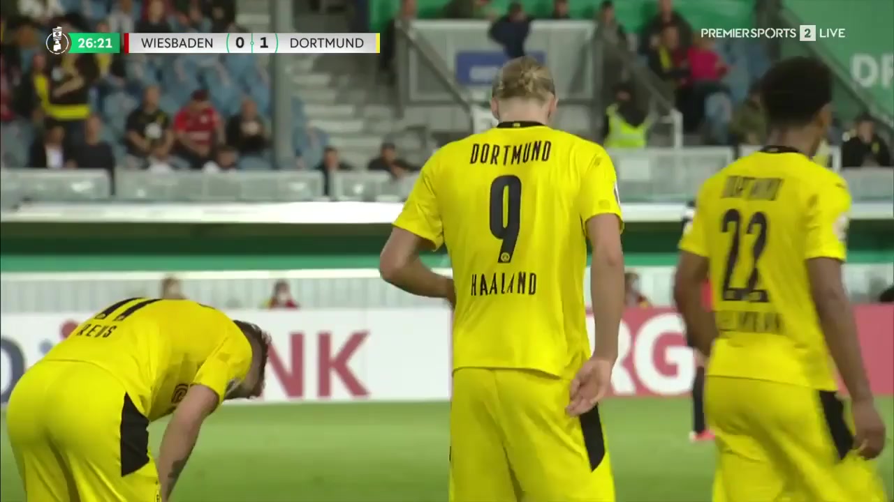 GERC SV Wehen Wiesbaden Vs Borussia Dortmund 26 phút Erling HaalandVào, ghi bàn 0:1