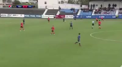 ICE PR Keflavik Vs Fylkir Orri Hrafn Kjartansson Goal in 13 min, Score 0:1