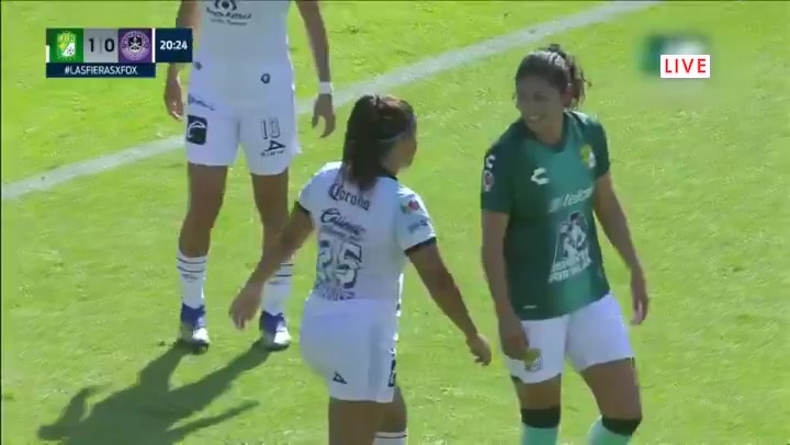 墨西女超 老鹰列昂女足 Vs 马萨特兰女足 21分进球,比分2:0