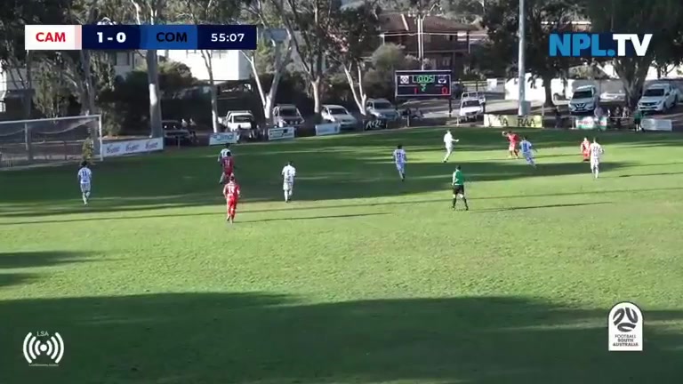 AUS SASL Campbelltown City SC Vs Adelaide Comets FC Marino Goal in 55 min, Score 2:0