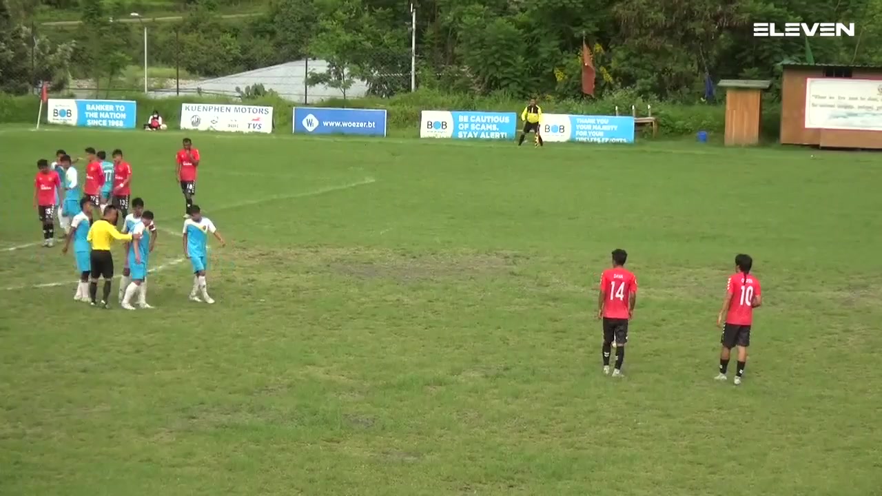 1467 Ugyen Academy Vs Thimphu City 38 skor gol , skor 0:1