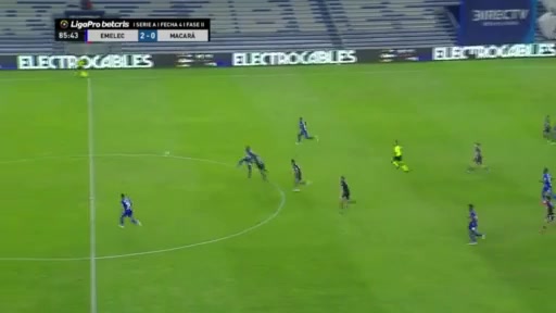 ECU D1 Club Sport Emelec Vs Macara Facundo Barcelo Viera Goal in 87 min, Score 3:0