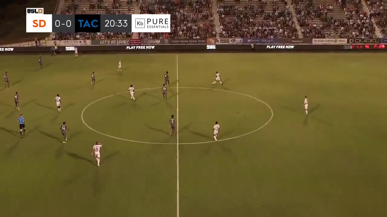 USL CH San Diego loyalty Vs Tacoma Defiance 22 phút Corey HertzogVào, ghi bàn 1:0