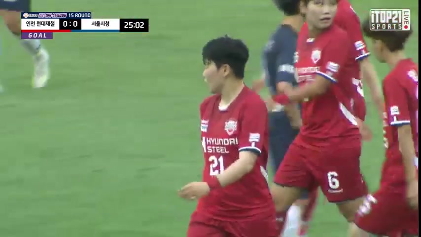KOR WD1 Hyundai Steel Red Angels (w) Vs Seoul Amazones (w) Choi Yoo Jung Goal in 27 min, Score 1:0