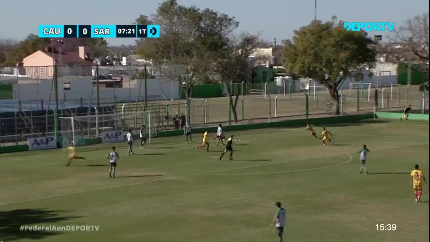 Torneo A Union Sunchales Vs Sarmiento Resistencia Sanchez Goal in 9 min, Score 0:1