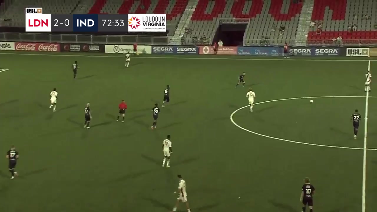 USL CH Loudoun United Vs Indy Eleven 74 phút Darluis Andres Paz FerrerVào, ghi bàn 3:0