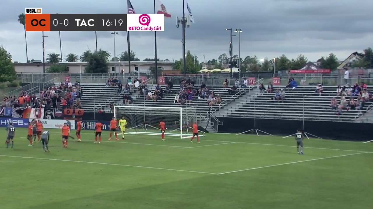 USL CH Orange County Blues FC Vs Tacoma Defiance 17 phút Jackson RagenVào, ghi bàn 0:1